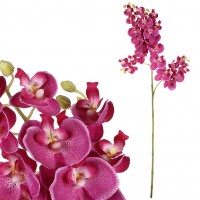 Orchidej, barva fialová, květina umělá KT7907 PUR, sada 6 ks